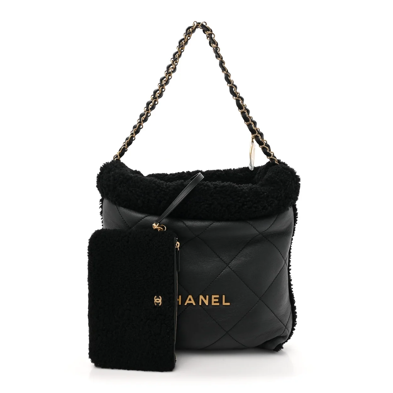 샤넬 22백 한정판 테디 블랙