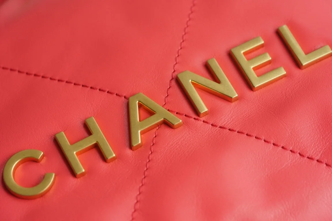 샤넬 22백 미니 오렌지 레드 금장