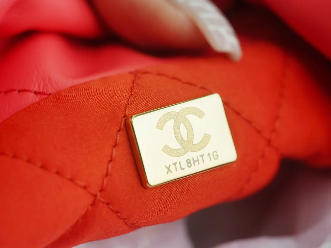 샤넬 22백 미니 오렌지 레드 금장