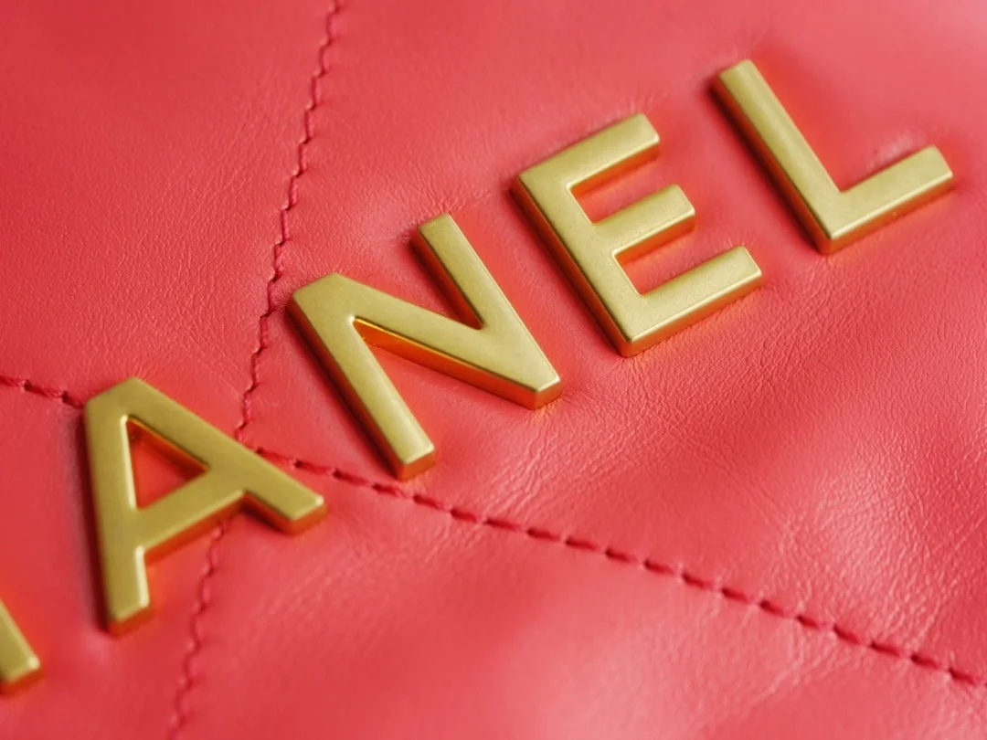 샤넬 22백 미니 오렌지 레드 금장