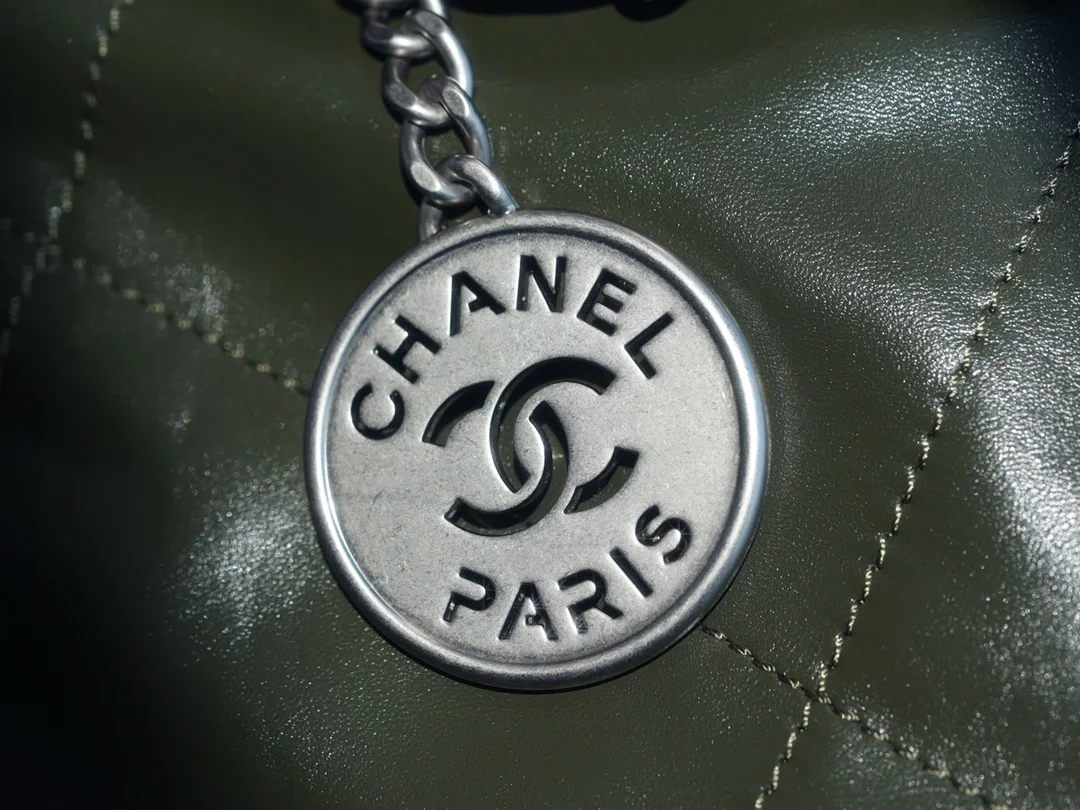 샤넬 22백 스몰 그린 은장