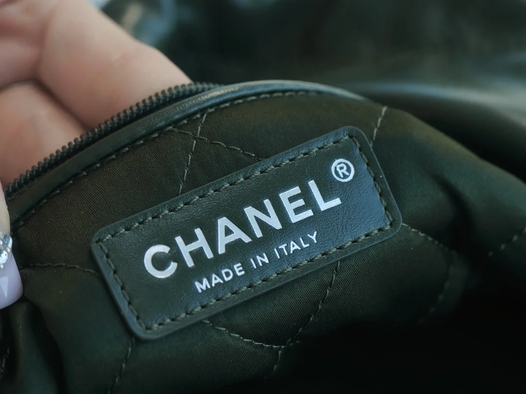 샤넬 22백 스몰 그린 은장