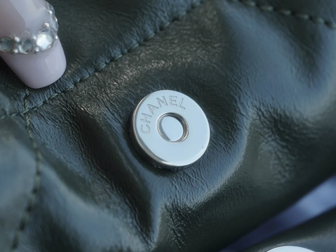 샤넬 22백 스몰 그린 은장