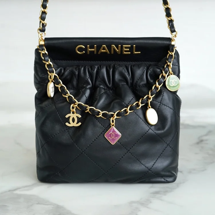 샤넬 22백 미니 버킷백 금장