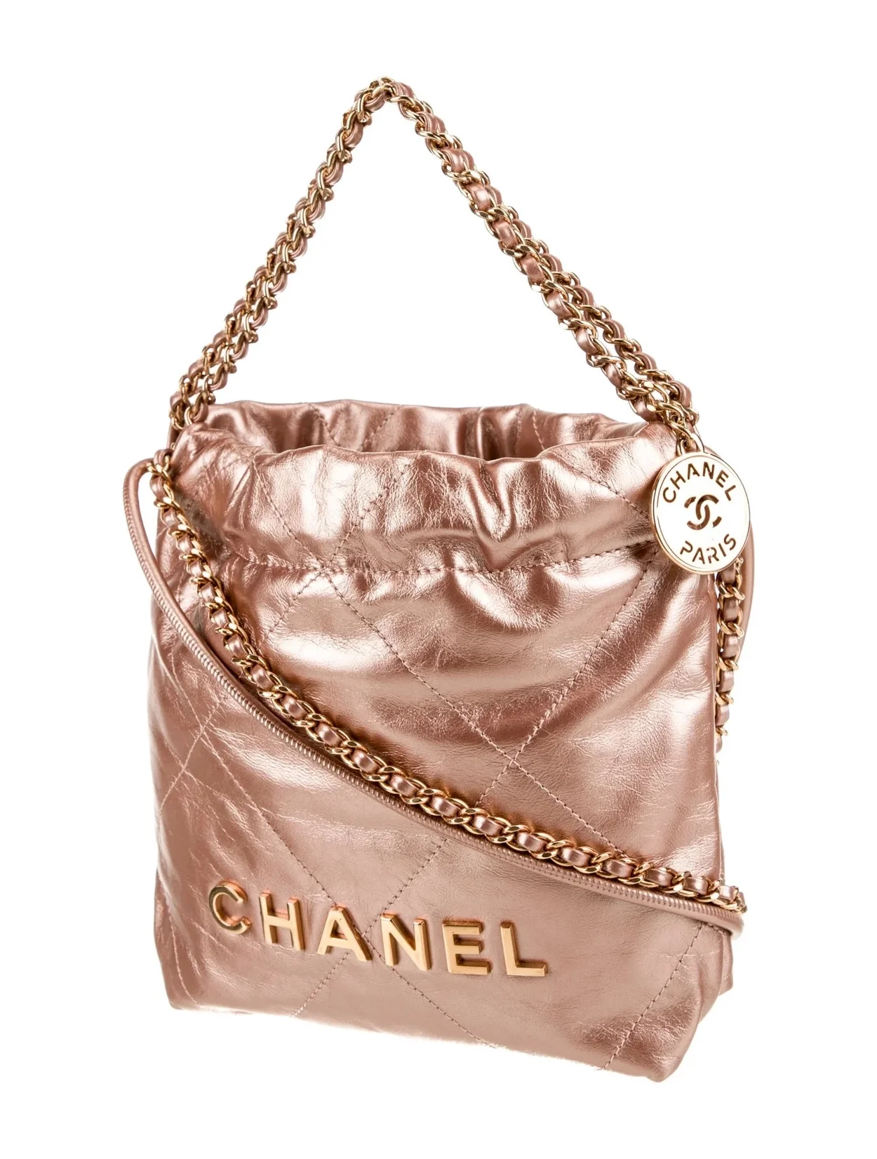 샤넬 22백 미니 로즈골드 금장