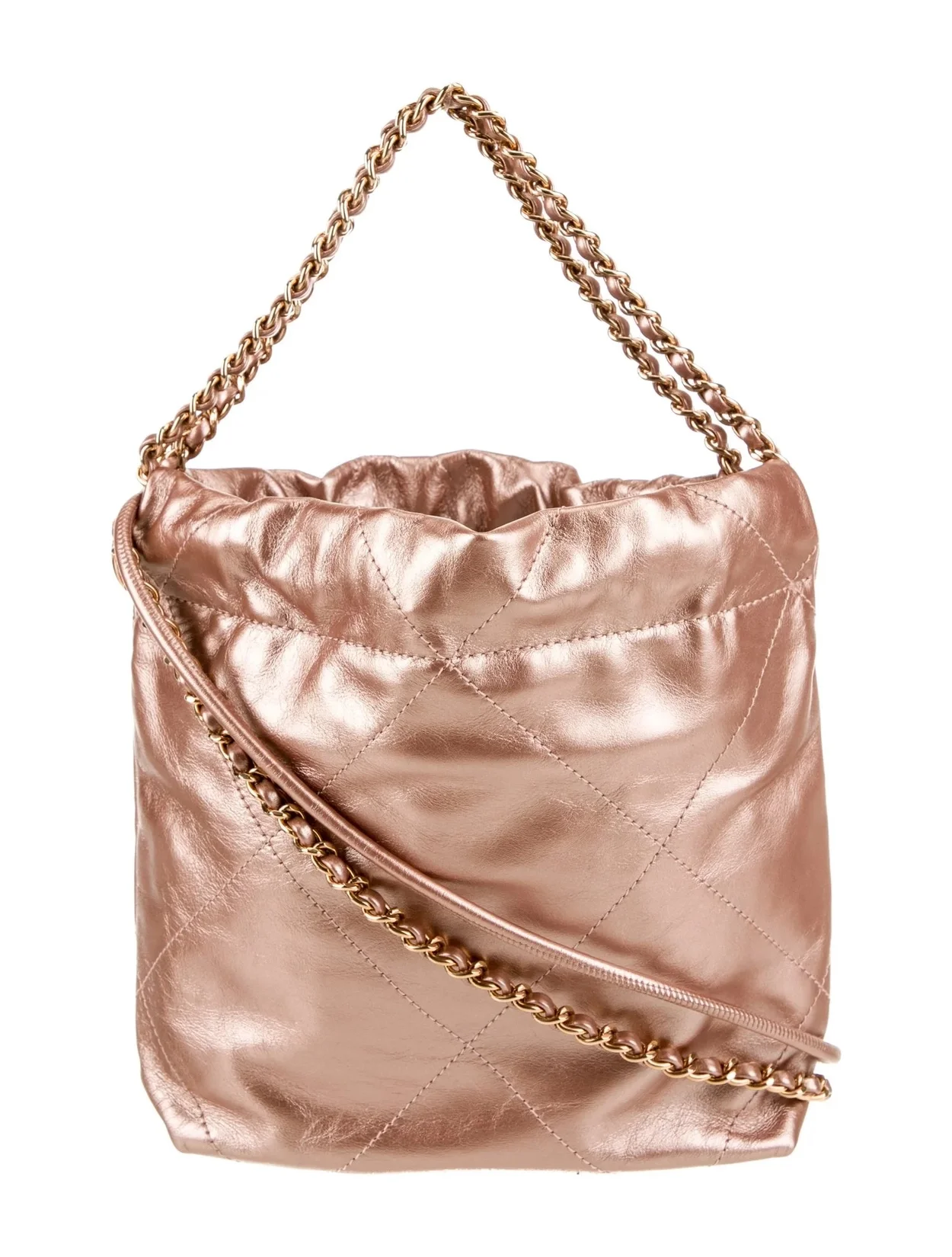 샤넬 22백 미니 로즈골드 금장