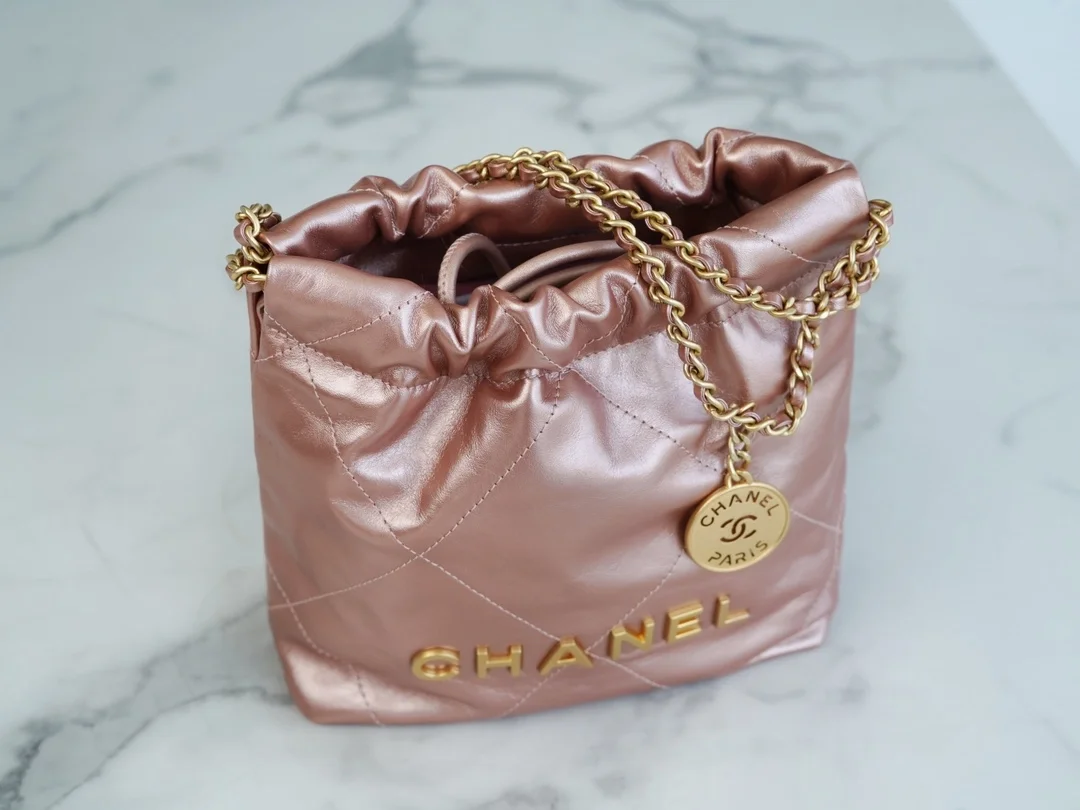 샤넬 22백 미니 로즈골드 금장