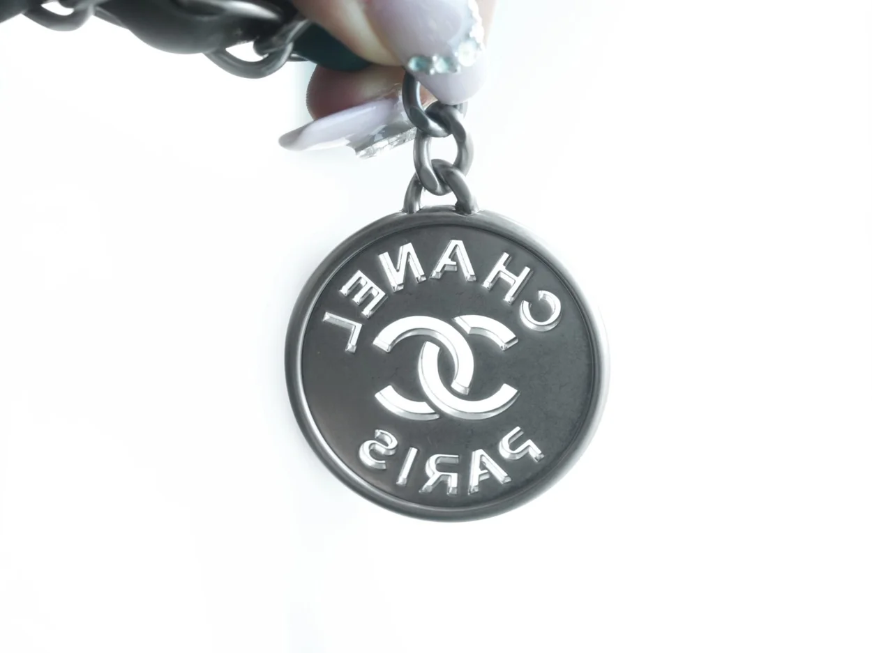 샤넬 22백 미디엄 그린 은장