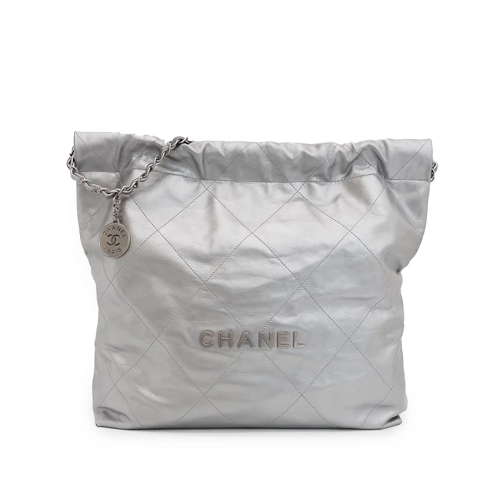 샤넬 22백 미디엄 그레이 은장