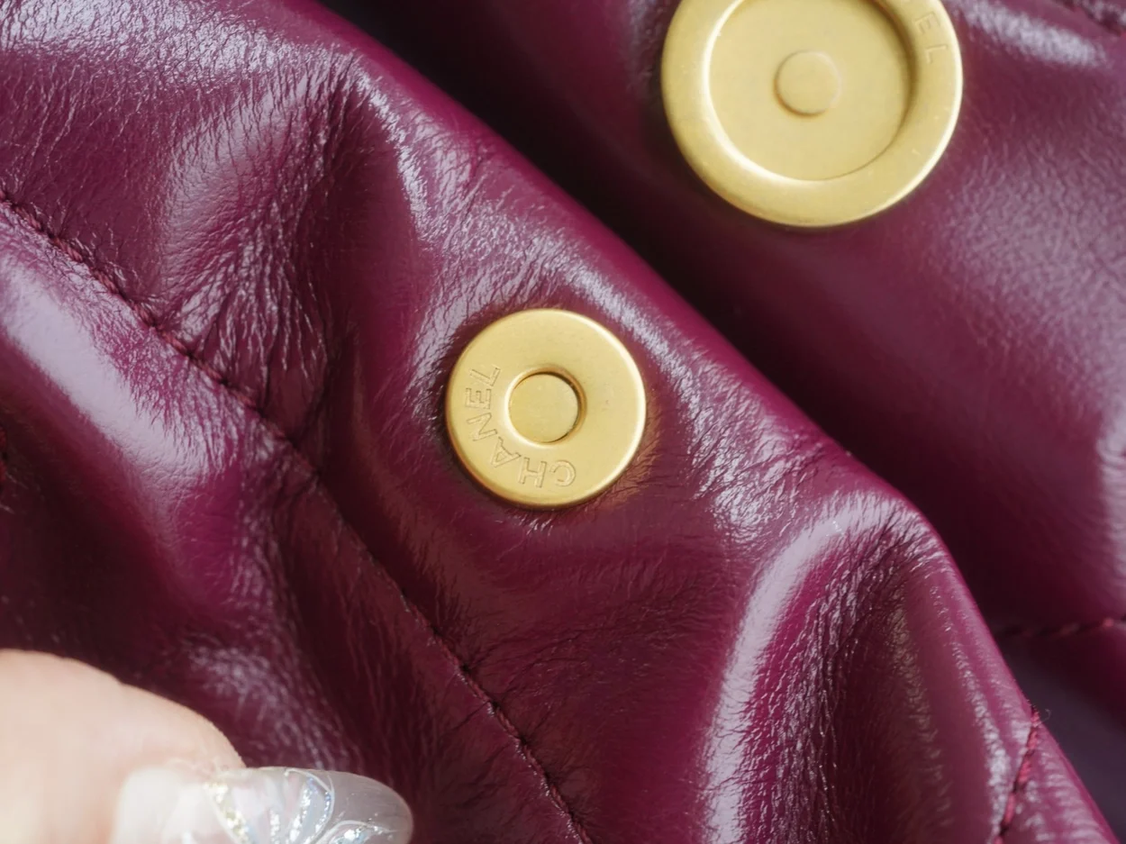 샤넬 22백 미디엄 버건디 금장