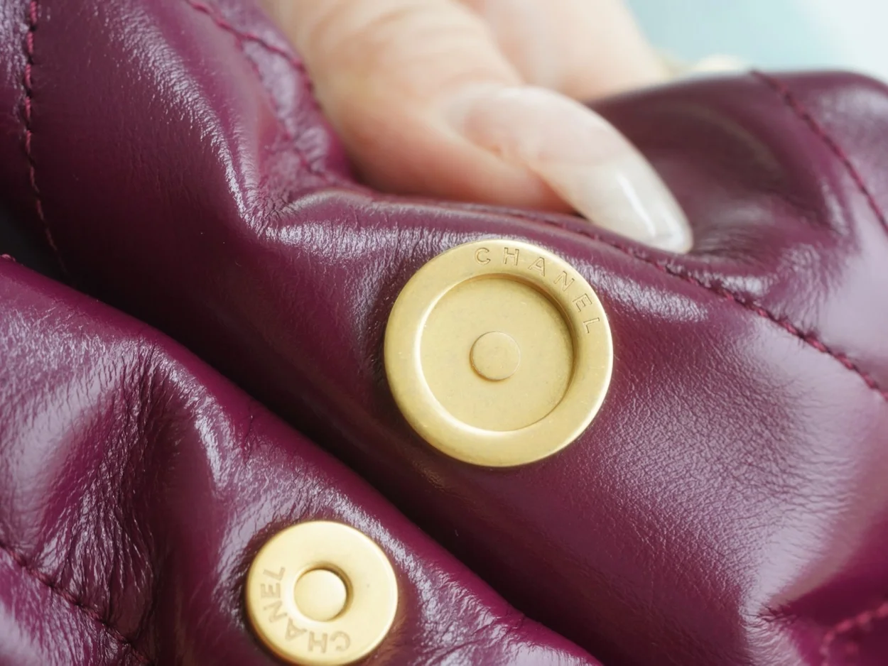 샤넬 22백 미디엄 버건디 금장