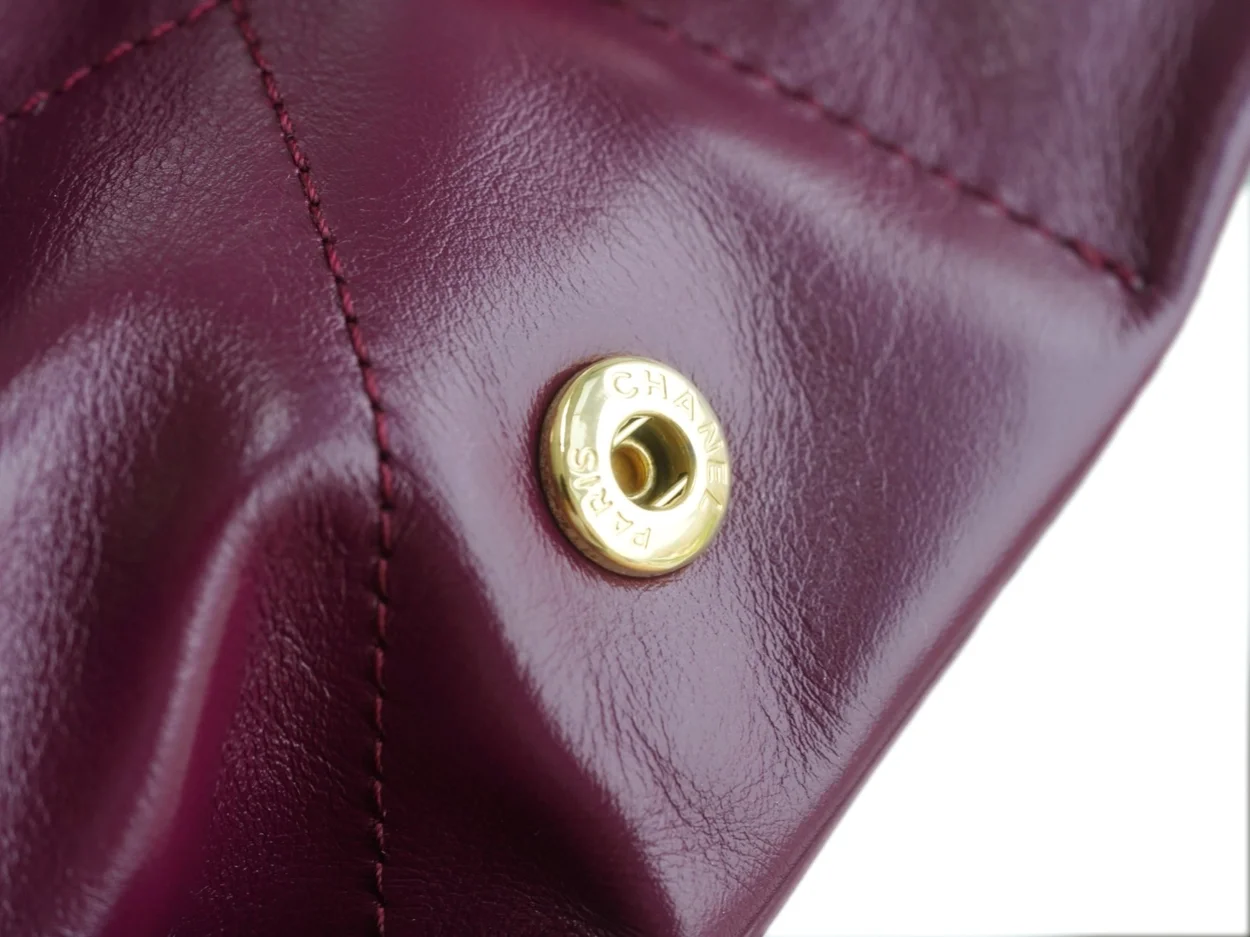 샤넬 22백 미디엄 버건디 금장