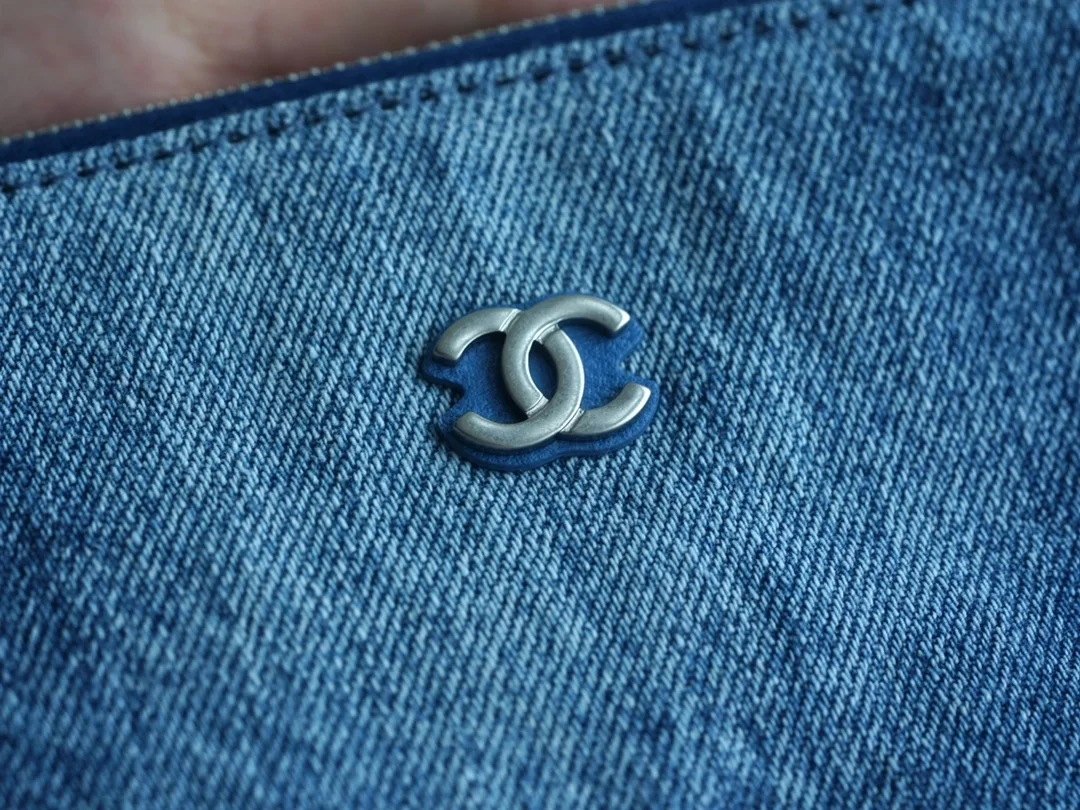 샤넬 22백 미디엄 데님 은장