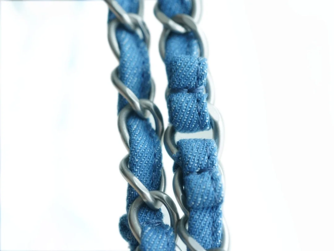 샤넬 22백 미디엄 데님 은장