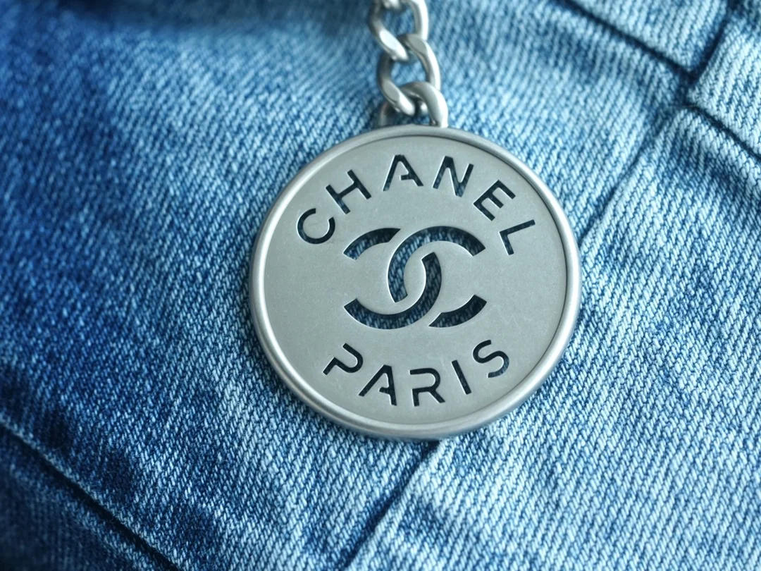 샤넬 22백 미디엄 데님 은장