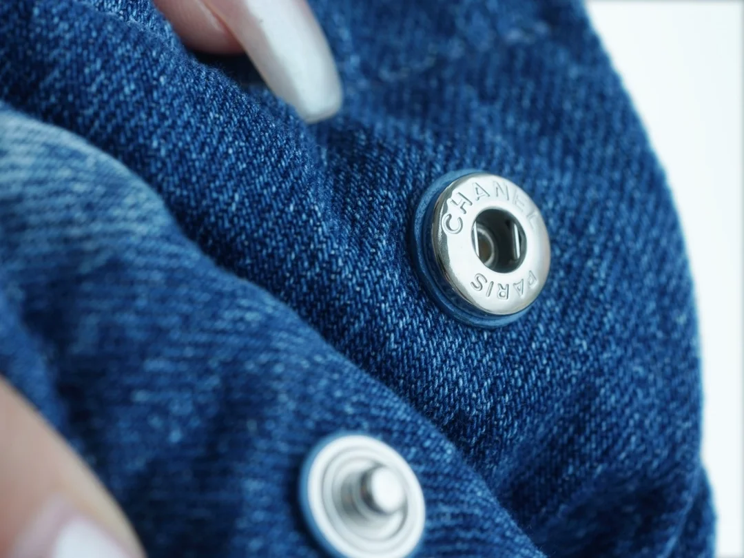 샤넬 22백 미디엄 데님 은장