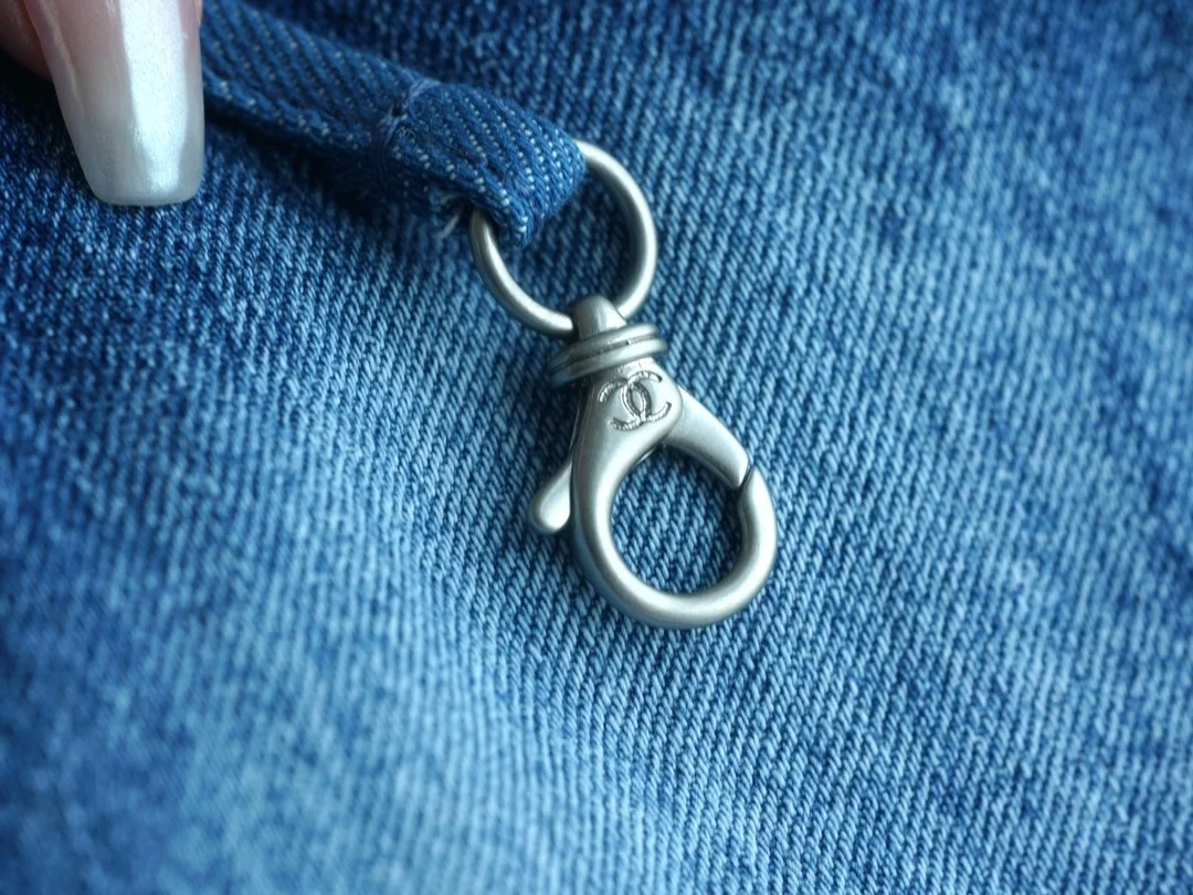 샤넬 22백 미디엄 데님 은장