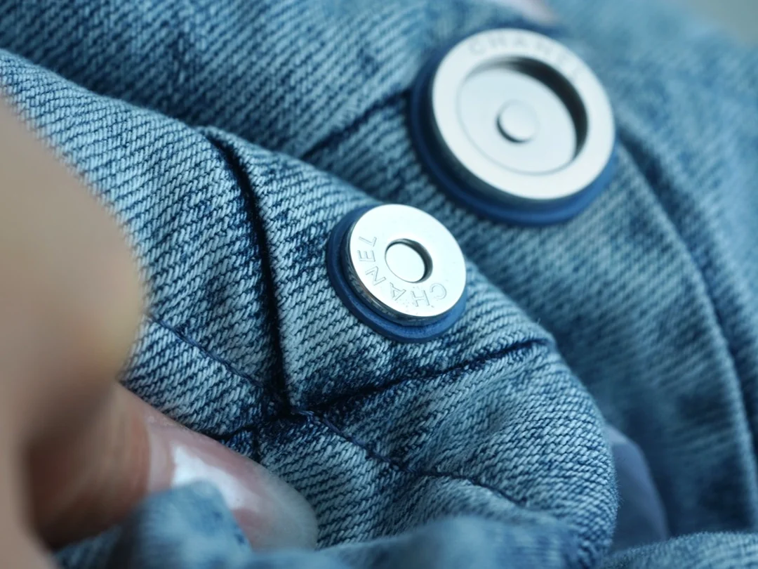 샤넬 22백 미디엄 데님 은장