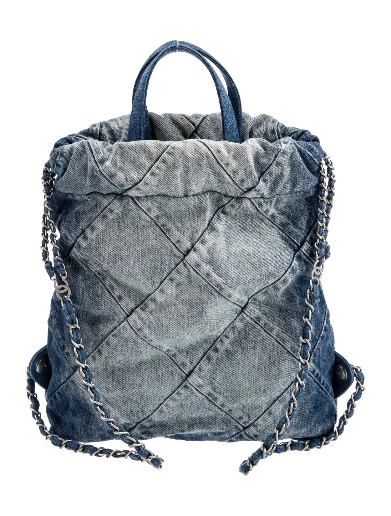 샤넬 22백팩 데님 은장