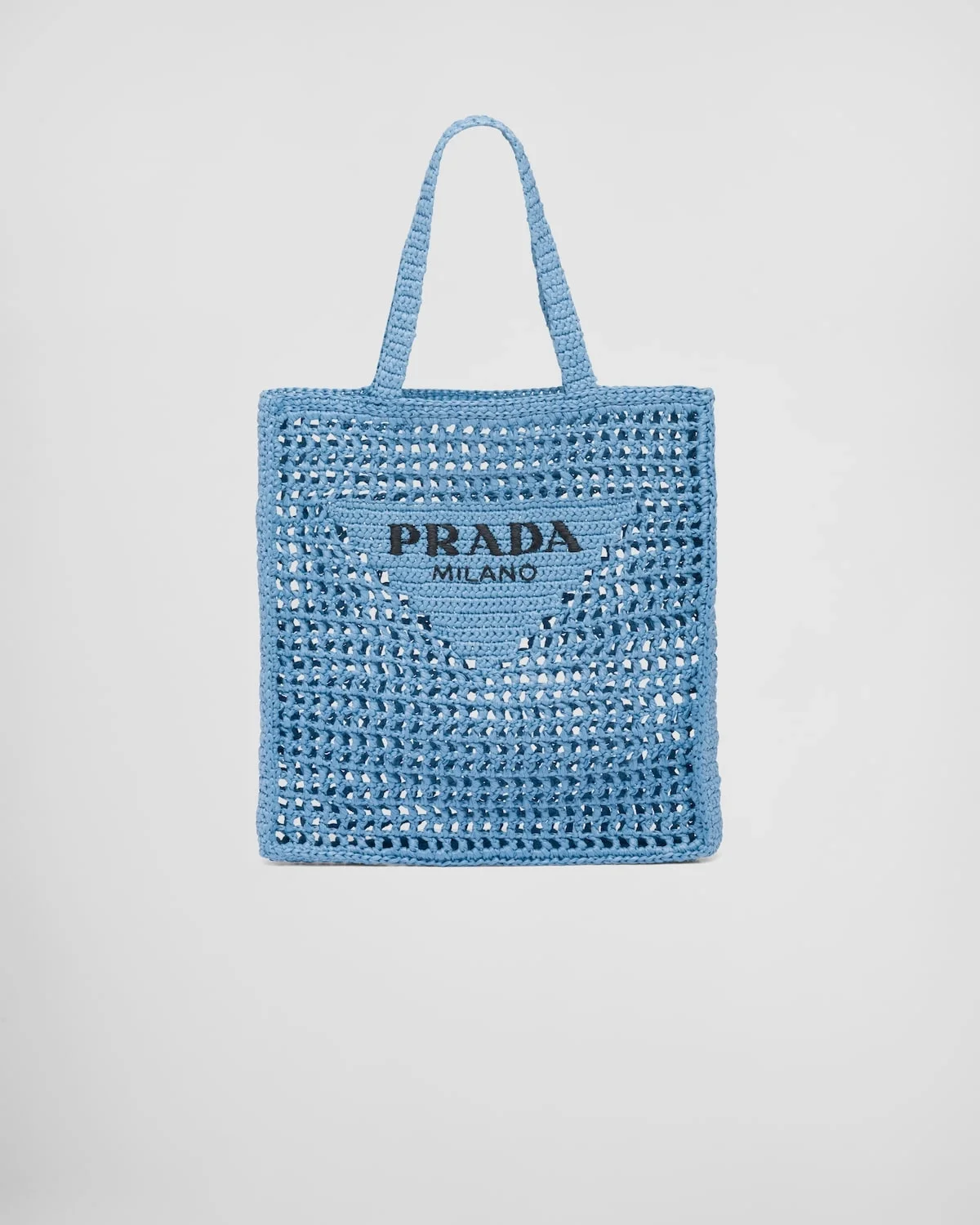 프라다 크로셰 토트백 블루