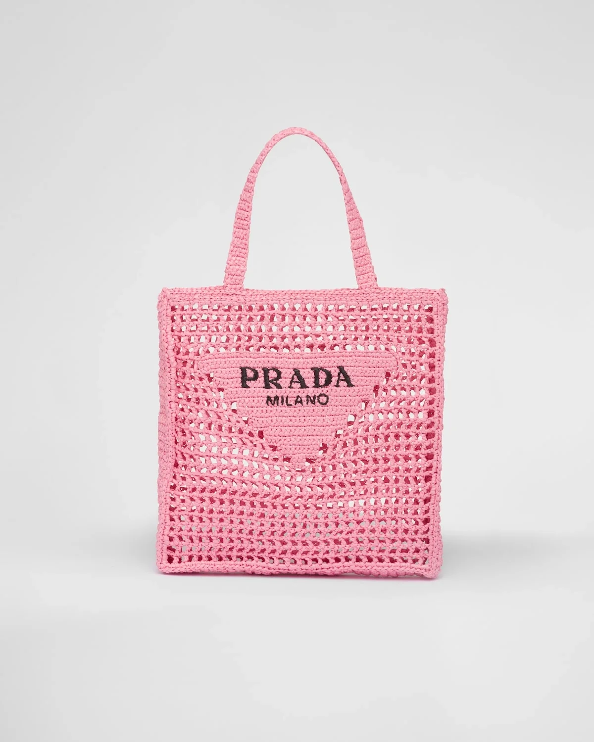 프라다 크로셰 토트백 핑크