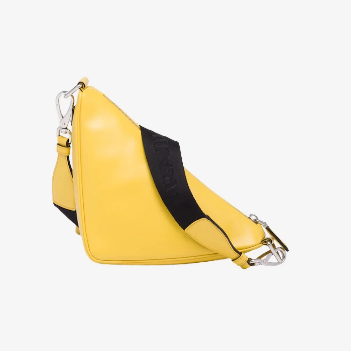 프라다 트라이앵글 레더 숄더백 옐로우