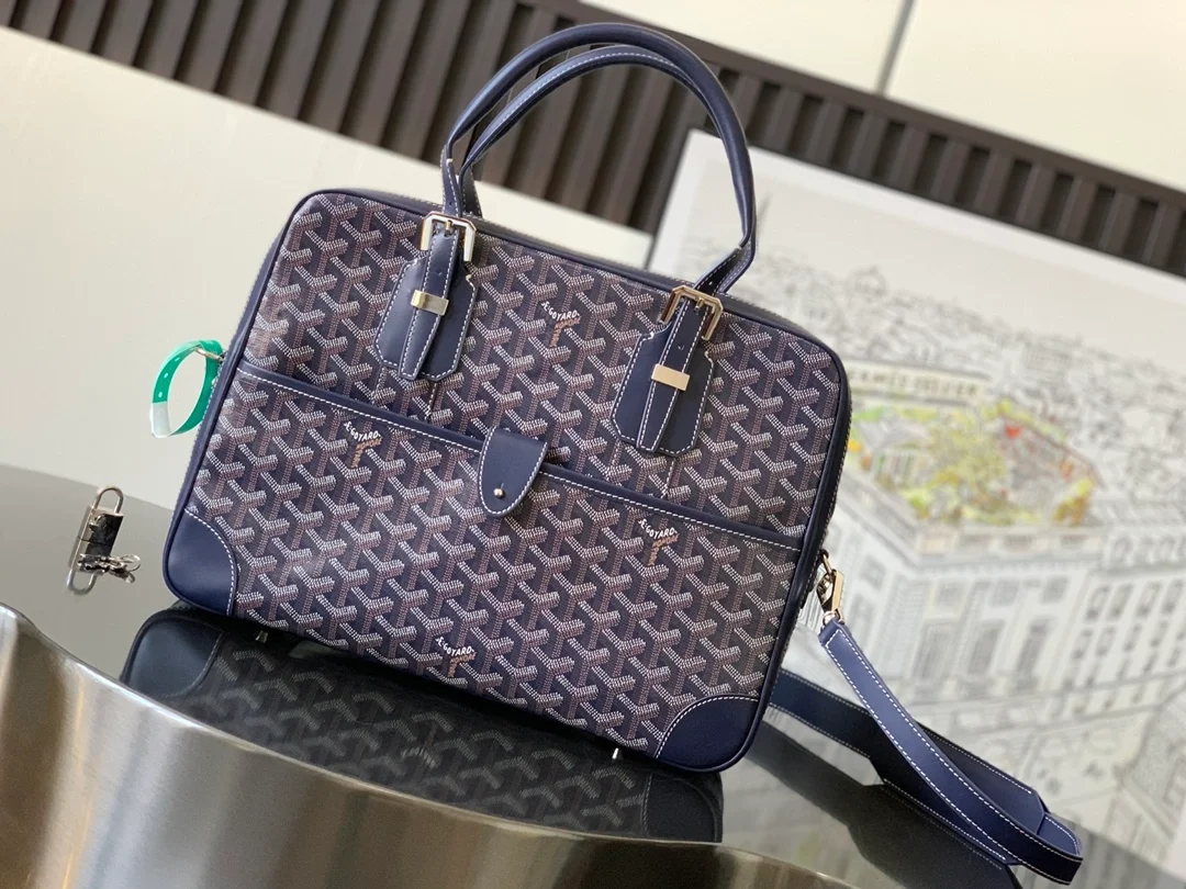 고야드 암바사드 브리프케이스 PM 네이비