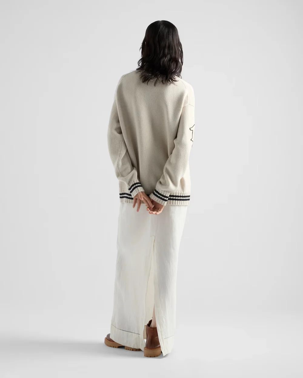 프라다 울 캐시미어 가디건