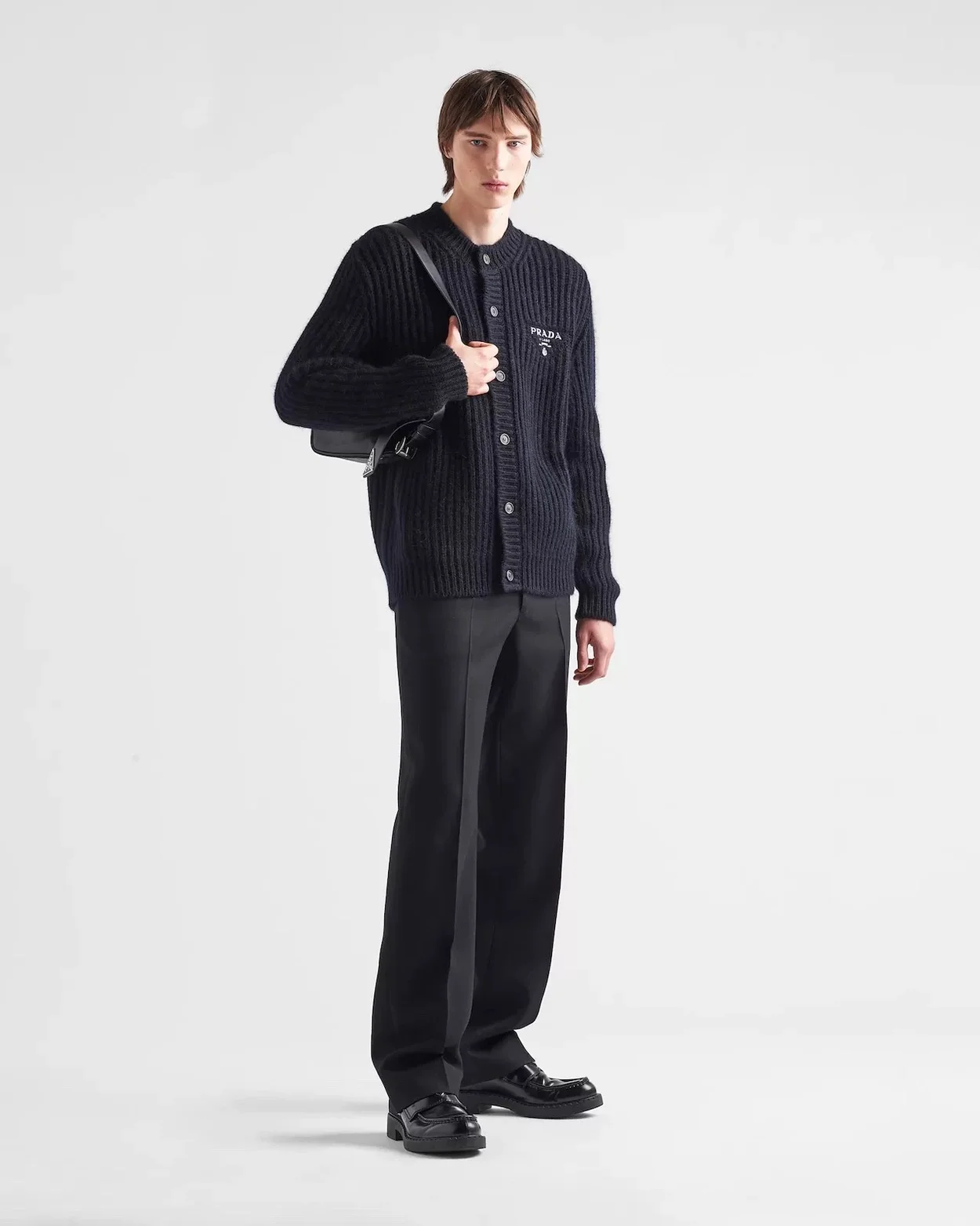 프라다 캐시고라 니트 가디건