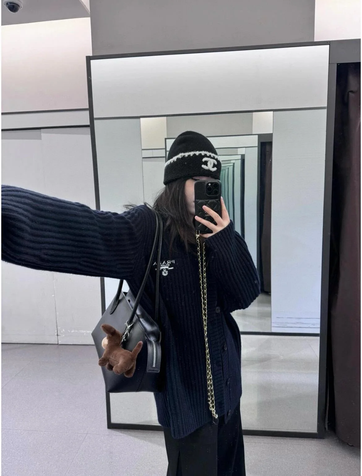 프라다 캐시고라 니트 가디건