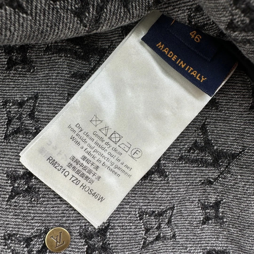 루이비통 메이드 투 오더 엠브로이더드 모노그램 데님 오버셔츠 1ABY92