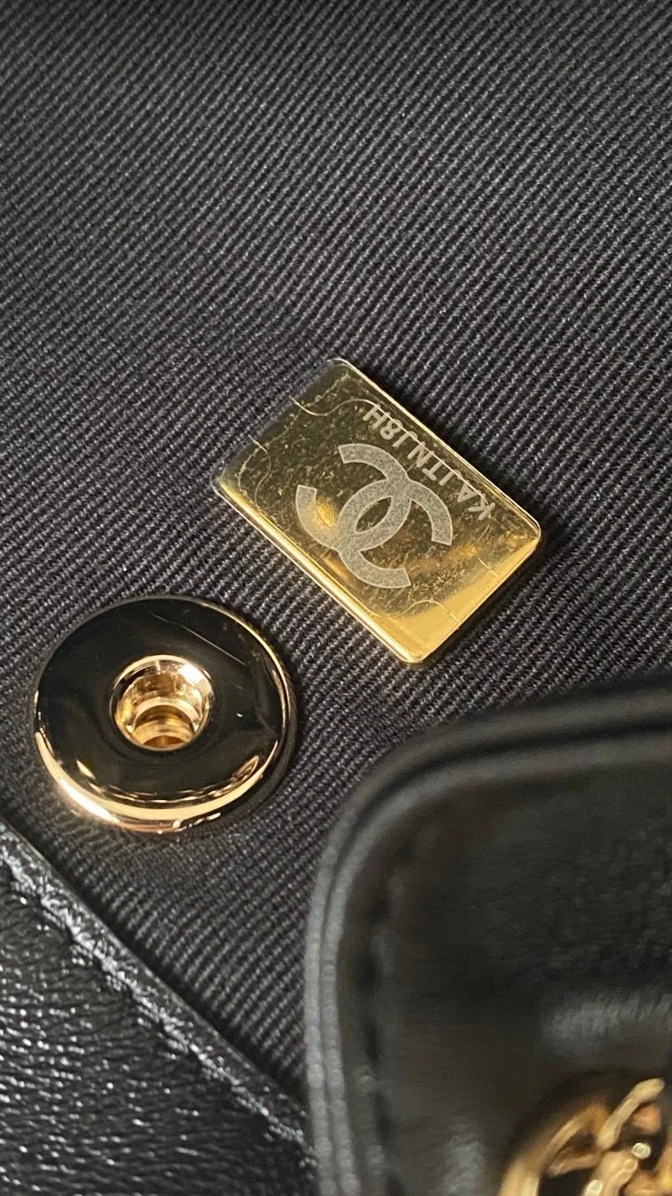 []샤넬 원 포켓 듀마 백팩 스몰 램스킨 블랙