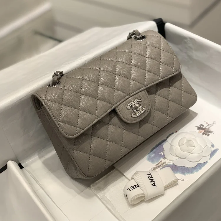 샤넬 클래식 캐비어 그레이 23