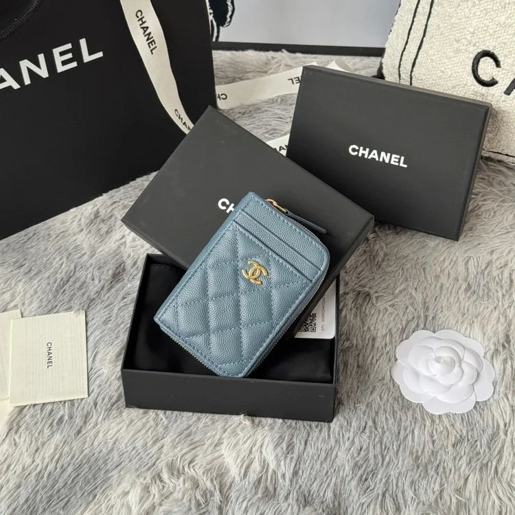 샤넬 클래식 지퍼 카드 지갑 캐비어 AP1650