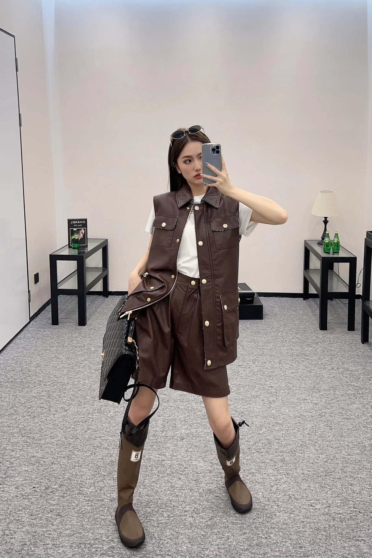 샤넬 카프스킨 롱 베스트