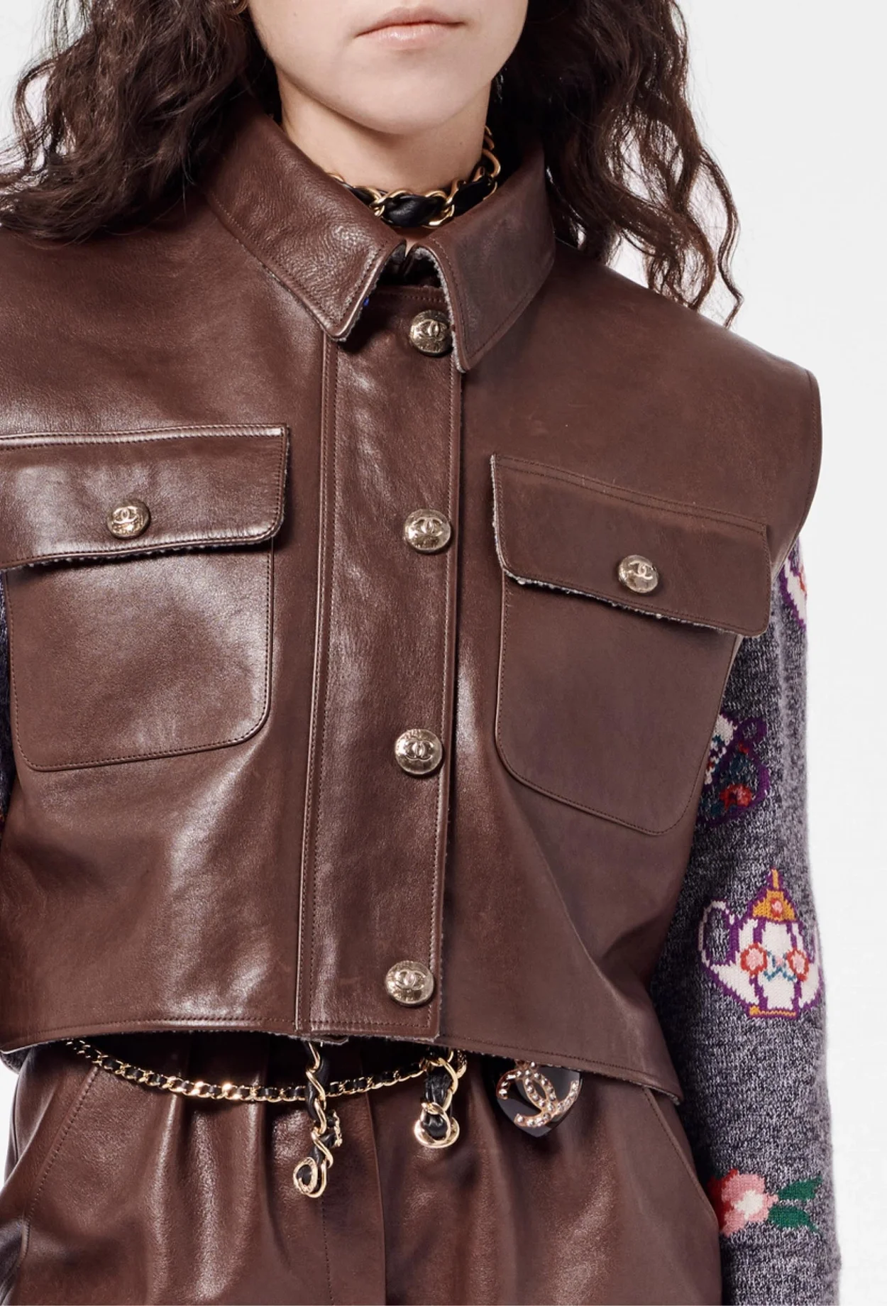 샤넬 카프스킨 베스트