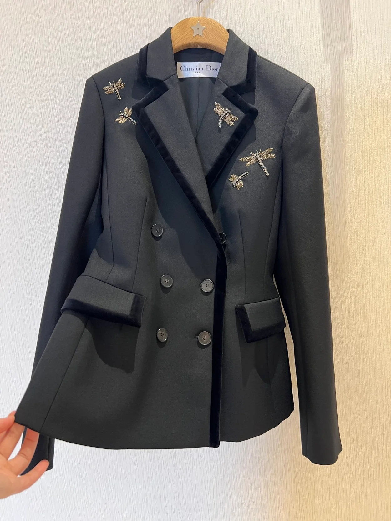 디올 자수 Marlène 재킷