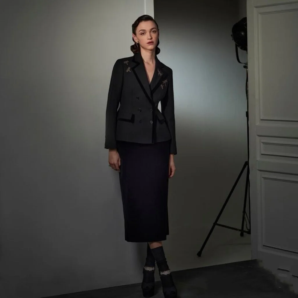 디올 자수 Marlène 재킷