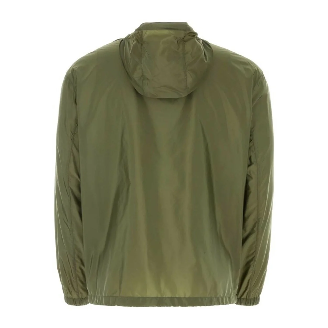 프라다 리나일론 에나멜 트라이앵글 로고 자켓 카키