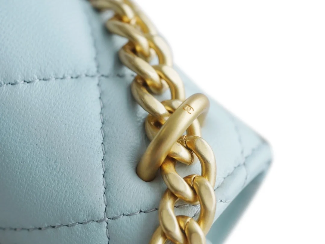 샤넬 WOC 까멜리아 라이트블루