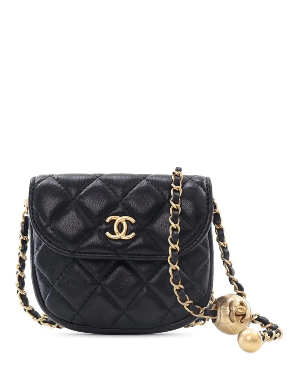샤넬 WOC 골드볼 퀼팅 체인 웨이스트 미니백