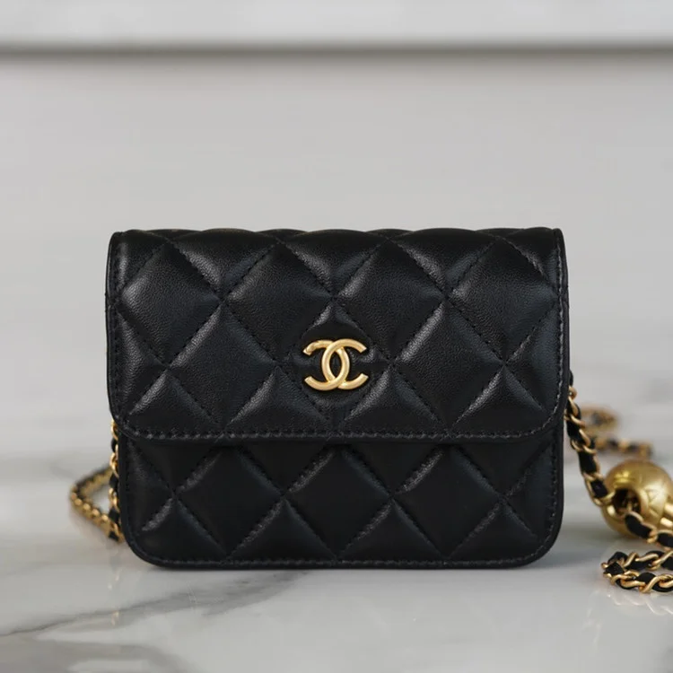샤넬 WOC 골드볼 퀼팅 체인 미니백