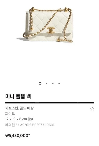 샤넬 클래식 미니 WOC 19 화이트