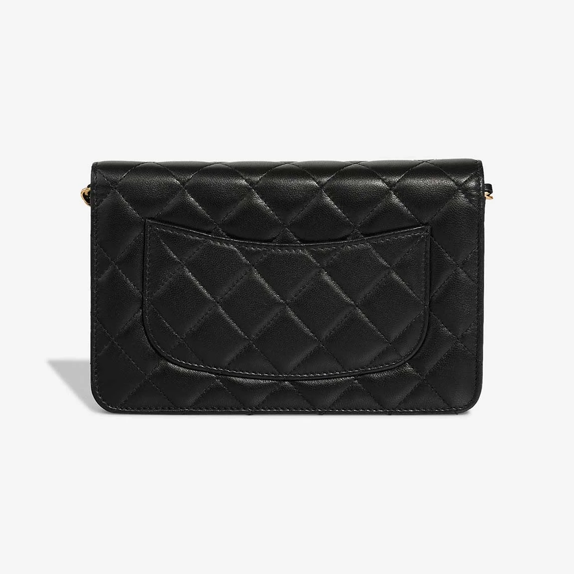 샤넬 클래식 WOC 블랙 금장 램스킨