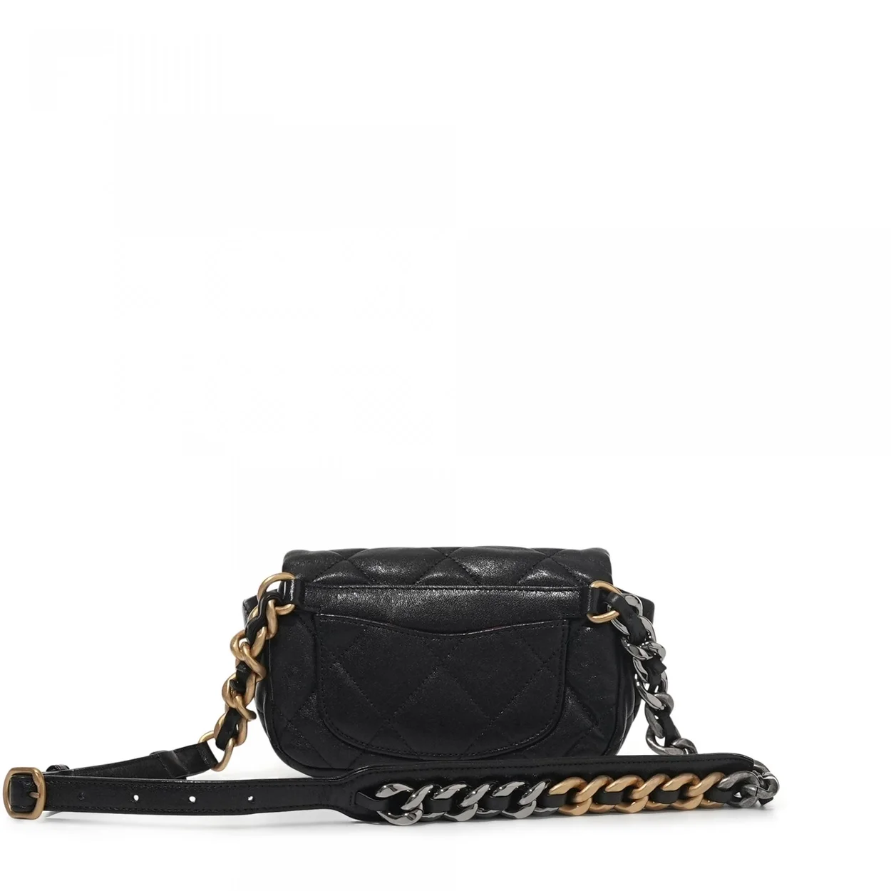 샤넬 19백 미니 골드 체인 플랩백 블랙 AS1163