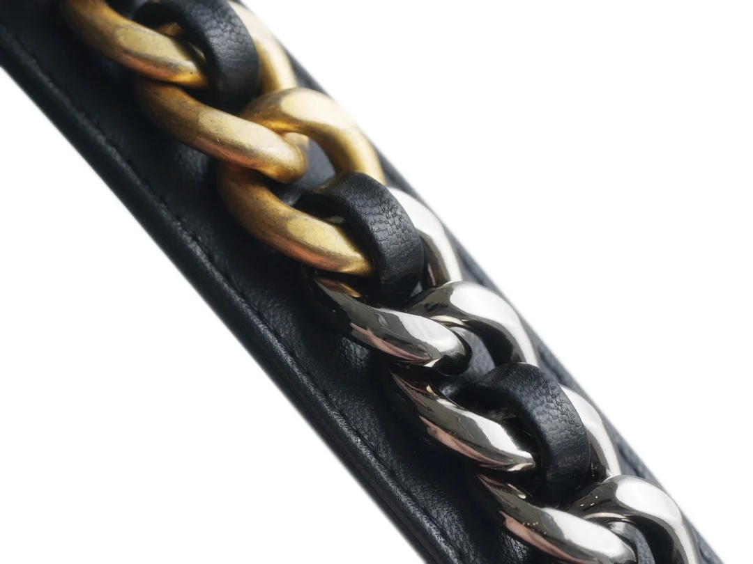 샤넬 19백 미니 골드 체인 플랩백 블랙 AS1163