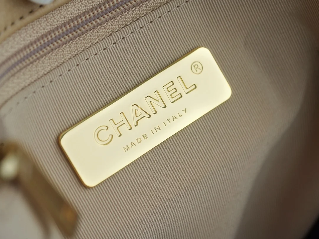 샤넬 19백 미디엄(스몰) 골드 체인 램스킨 살구