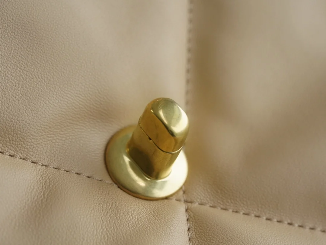 샤넬 19백 미디엄(스몰) 골드 체인 램스킨 살구