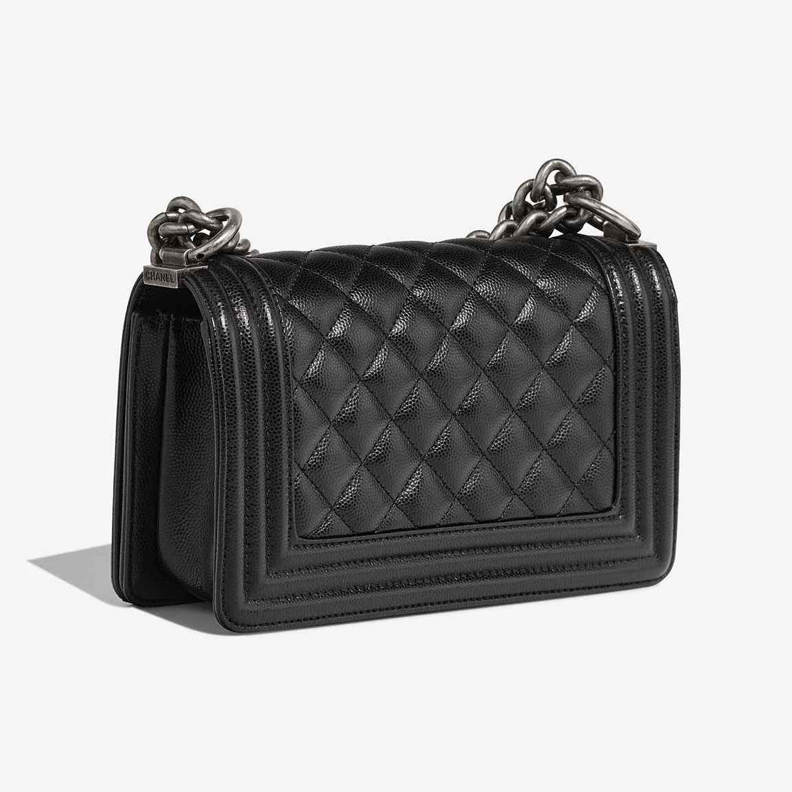 샤넬 보이백 스몰 블랙 은장 캐비어