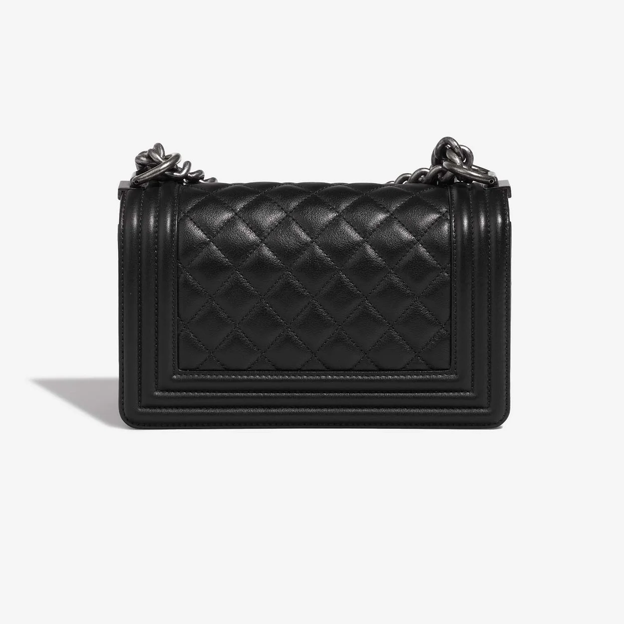 샤넬 보이백 스몰 블랙 은장 램스킨